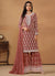 Burnt Orange Embroidery Designer Gharara Suit