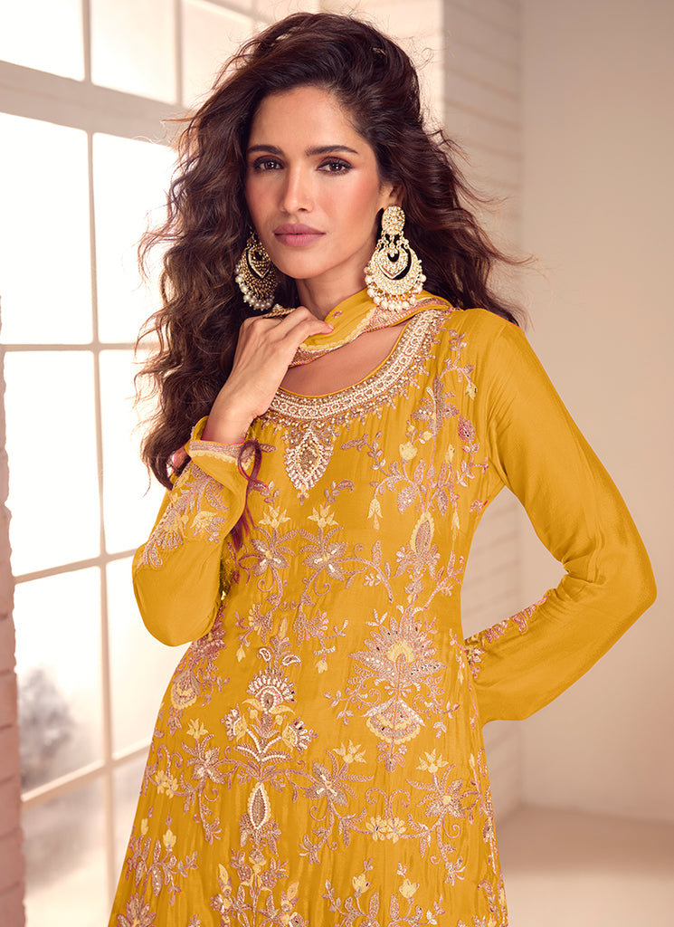 Buy Yellow Sharara Suit In Australia