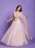 Beige Mirror Work Embroidery Wedding Lehenga Choli In USA California