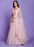 Beige Mirror Work Embroidery Wedding Lehenga Choli In USA California
