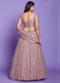 Mauve Purple Mirror Work Lehenga Choli In USA UK