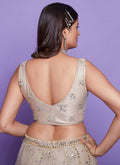 Lilac Purple Mirror Work Embroidery Wedding Lehenga Choli In USA