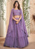 Lavender Sequence Embroidery Wedding Lehenga Choli And Dupatta