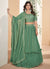 Green Sequence Embroidery Wedding Lehenga Choli And Dupatta