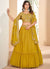 Yellow Sequence Embroidery Wedding Lehenga Choli And Dupatta