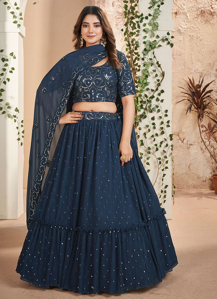 Shop Wedding Lehenga In USA, UK, Canada, Germany, Mauritius, Singapore, Australia With Free Shipping Worldwide.