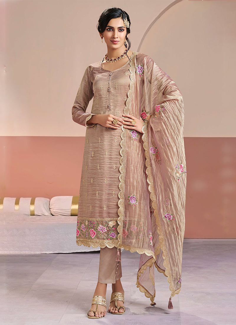 Blush Pink Embroidery Festive Salwar Kameez