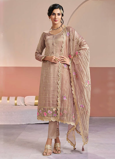 Blush Pink Embroidery Festive Salwar Kameez