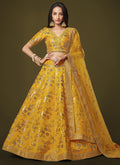 Yellow Sequence Embroidery Festive Lehenga Choli