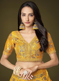 Yellow Sequence Embroidery Festive Lehenga Choli In USA Canada