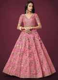 Pink Sequence Lehenga Choli In USA California Canada