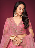 Pink Sequence Lehenga Choli In USA California Canada