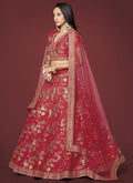 Red Sequence Festive Lehenga Choli In USA