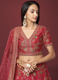 Red Sequence Festive Lehenga Choli In USA Australia