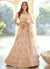 Peach Multi Embroidery Wedding Lehenga Choli With Dupatta