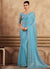 Sky Blue SequenceWedding Silk Saree