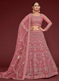 Blush Pink Resham Thread Embroidery Lehenga Choli And Dupatta