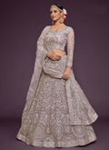 Lilac Purple Resham Thread Embroidery Lehenga Choli And Dupatta