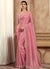 Blush Pink Sequence Wedding Silk Saree