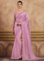 Lavender Sequence Wedding Silk Saree