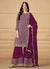 Deep Wine Sequence Embroidery Traditional Gharara Suit