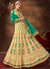 Cream And Green Multi Embroidery Wedding Lehenga Choli And Dupatta