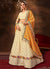 Cream And Yellow Multi Embroidery Wedding Lehenga Choli And Dupatta
