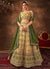 Green Multicoloured Embroidery Wedding Lehenga Choli And Dupatta