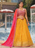 Yellow Multi Sequence Embroidery Lehenga Choli And Dupatta