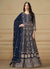 Navy Blue Sequence Embroidery Georgette Anarkali Suit