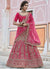 Pink Zari And Zarkan Embroidered Lehenga Choli And Dupatta