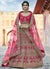 Hot Pink Zari And Zarkan Embroidered Lehenga Choli And Dupatta