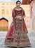 Bridal Red Zari And Zarkan Embroidered Lehenga Choli And Dupatta