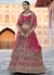 Hot Pink Zari And Zarkan Embroidered Lehenga Choli And Dupatta