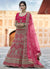 Hot Pink Zari And Zarkan Embroidered Lehenga Choli And Dupatta