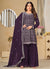Purple Sequence Embroidery Gharara Suit