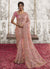 Blush Pink Golden Sequence Embroidery Wedding Saree