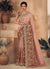 Rose Golden Embroidery Wedding Saree