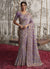 Lavender Multi Sequence Embroidery Wedding Saree