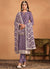 Purple Thread And Sequence Embroidery Pant Style Salwar Suit