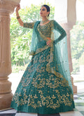 Turquoise Designer Indian Wedding Lehenga Choli