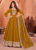 Yellow Embroidery Wedding Anarkali Suit 