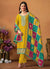 Yellow Multi Embroidery Traditional Pant Suit