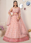 Soft Peach Sequence Embroidery Festive Lehenga Choli