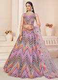 Purple Multi Sequence Embroidery Lehenga Choli