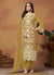 Yellow Thread And SequenceEmbroidery Pant Style Salwar Suit