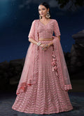 Light Pink Multi Embroidery Designer Wedding Lehenga Choli