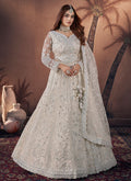 Pearl White Sequence Embroidery Wedding Lehenga Choli And Dupatta  