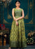 Green Printed Traditional Anarkali Gown