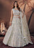 Off White Multi Embroidery Wedding Lehenga Choli And Dupatta